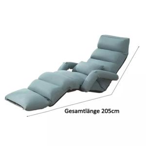 CHAISE LONGUE, multi positions, pliable, bleu