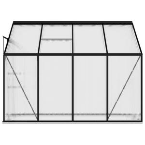 Serre de jardin 3,2 m² adossable en polycarbonate et aluminium noir