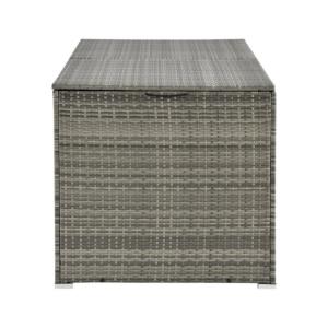 COFFRE géant en résine tressée/alu, 760 litres, gris