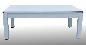 BILLARD anglais/français/ping-pong, blanche avec plateau table, 215 cm