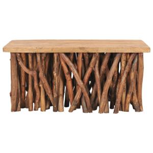 TABLE basse 100 cm, en bois massif de teck