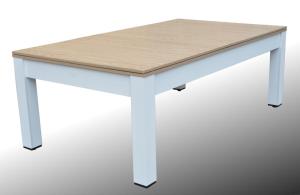 Table BILLARD/ping-pong, XXL 226 cm, bicolore avec plateau salle à manger.