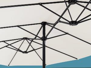 PARASOL géant Aluminium, 270 x 460 cm, 7 coloris de toile