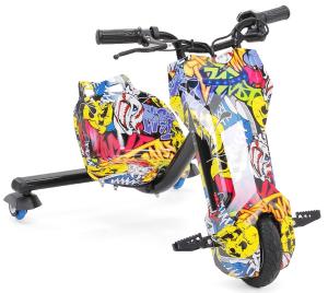 TROTTINETTE DRIFT électrique, 250 W, avec LEDS, design graffitis